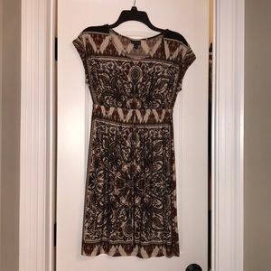 Brown and cream slip on dress